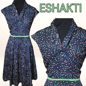 Retro eSHAKTI twist knot accent dress
